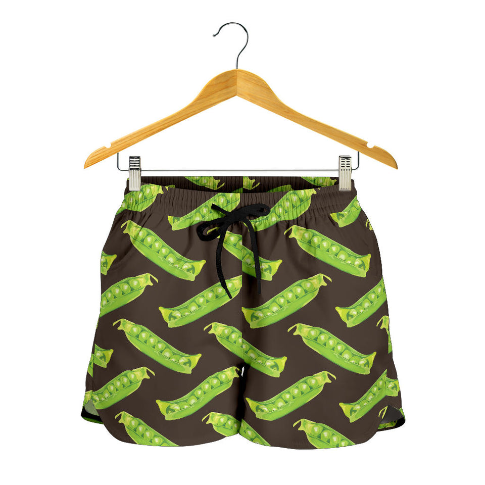 Green Peas Pattern Print Design 05 Women Shorts