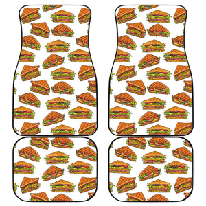 Sandwich Pattern Print Design 02 Front and Back Car Mats
