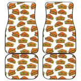 Sandwich Pattern Print Design 02 Front and Back Car Mats