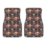 Sugar Skulls Flower Maxican Pattern Front Car Mats