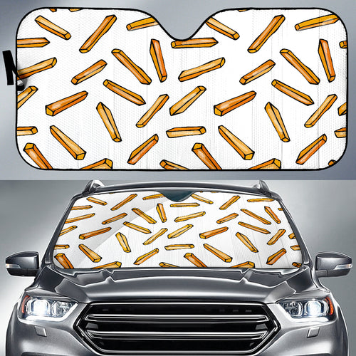 French Fries Potato Pattern Car Sun Shade