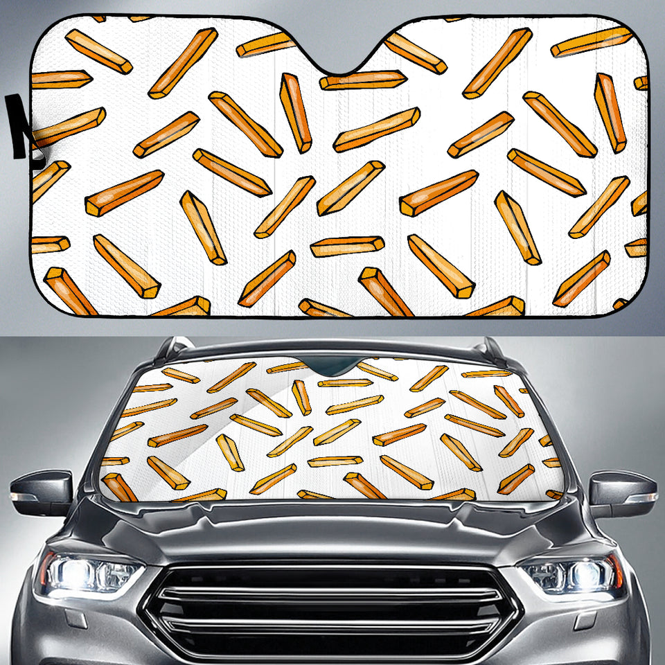 French Fries Potato Pattern Car Sun Shade