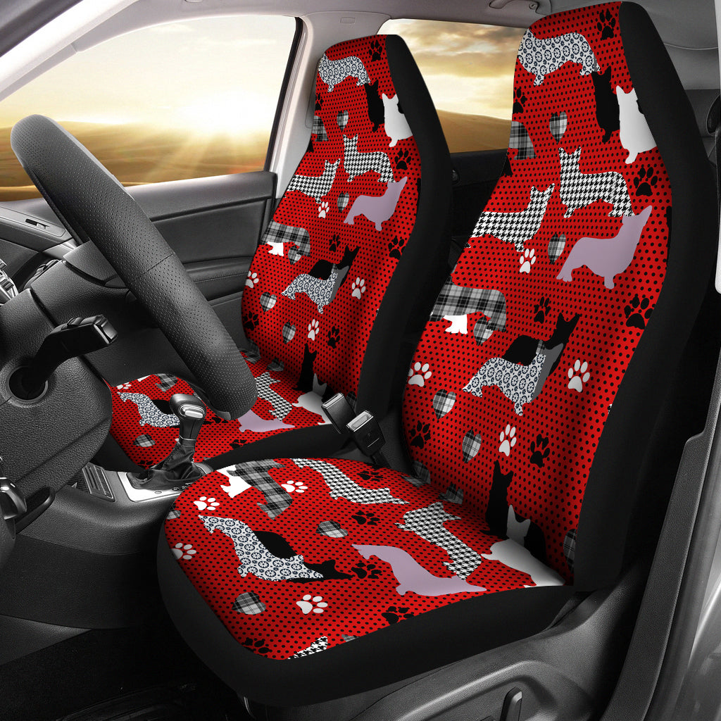 Dogs Red Car Seat Covers