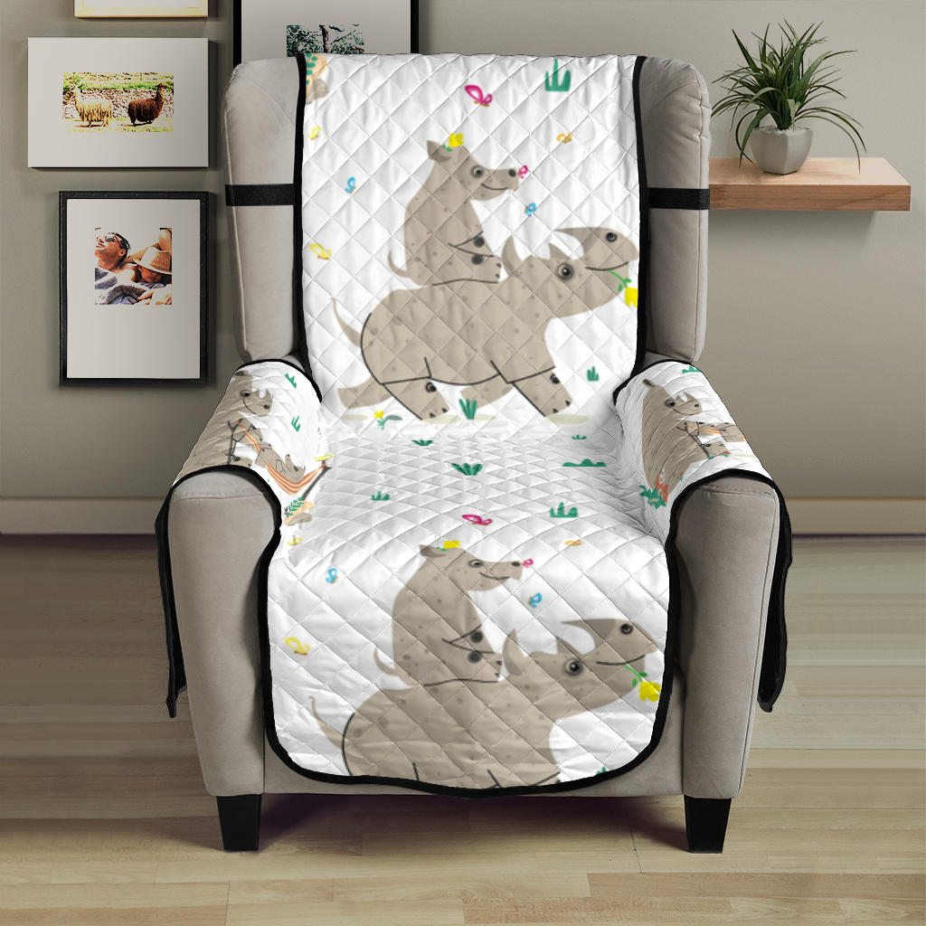 Cute Rhino pattern background Chair Cover Protector
