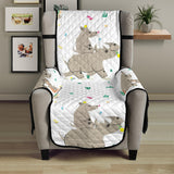 Cute Rhino pattern background Chair Cover Protector