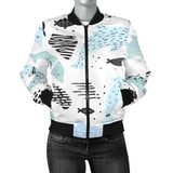 Cute Dolphins Childish Style Pattern Women'S Bomber Jacket