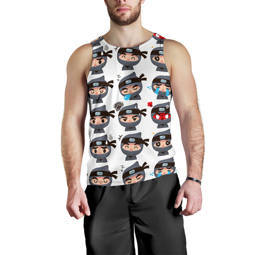 Cute ninja design pattern Men Tank Top