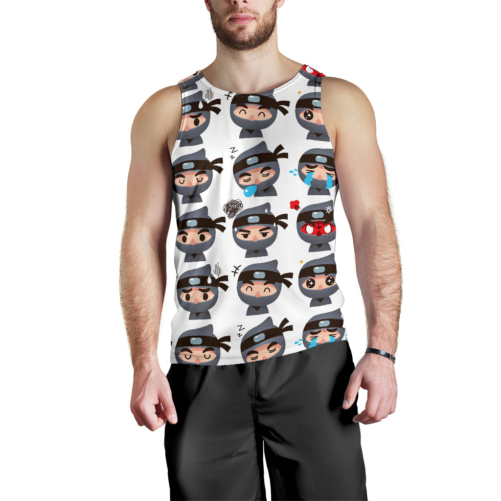 Cute ninja design pattern Men Tank Top