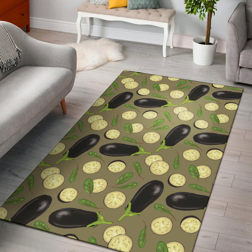 Eggplant Pattern Print Design 02 Area Rug