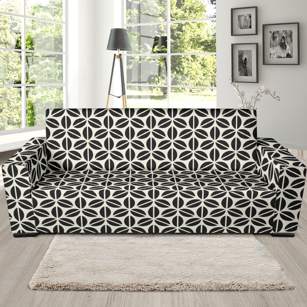 Coffee Bean Abstract Modern Pattern Sofa Slipcover
