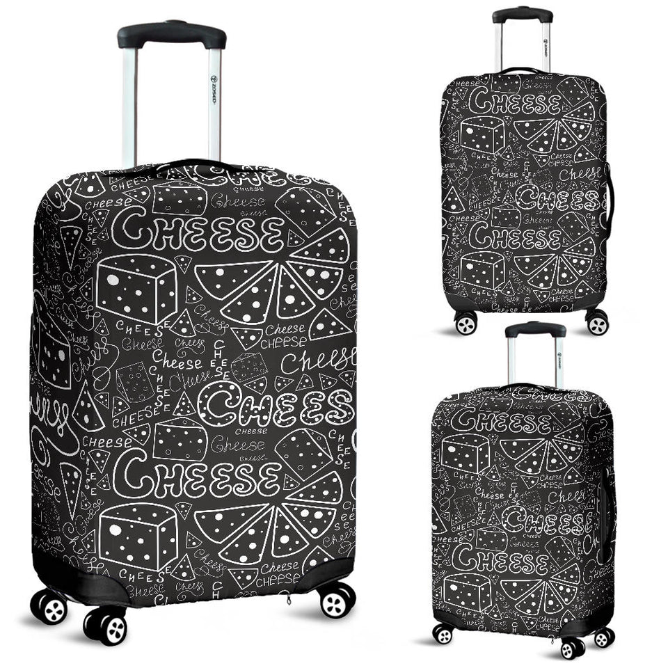 Handwritten Cheese Pattern Luggage Covers
