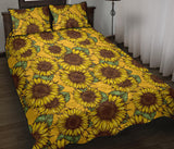 Sunflower pattern Quilt Bed Set