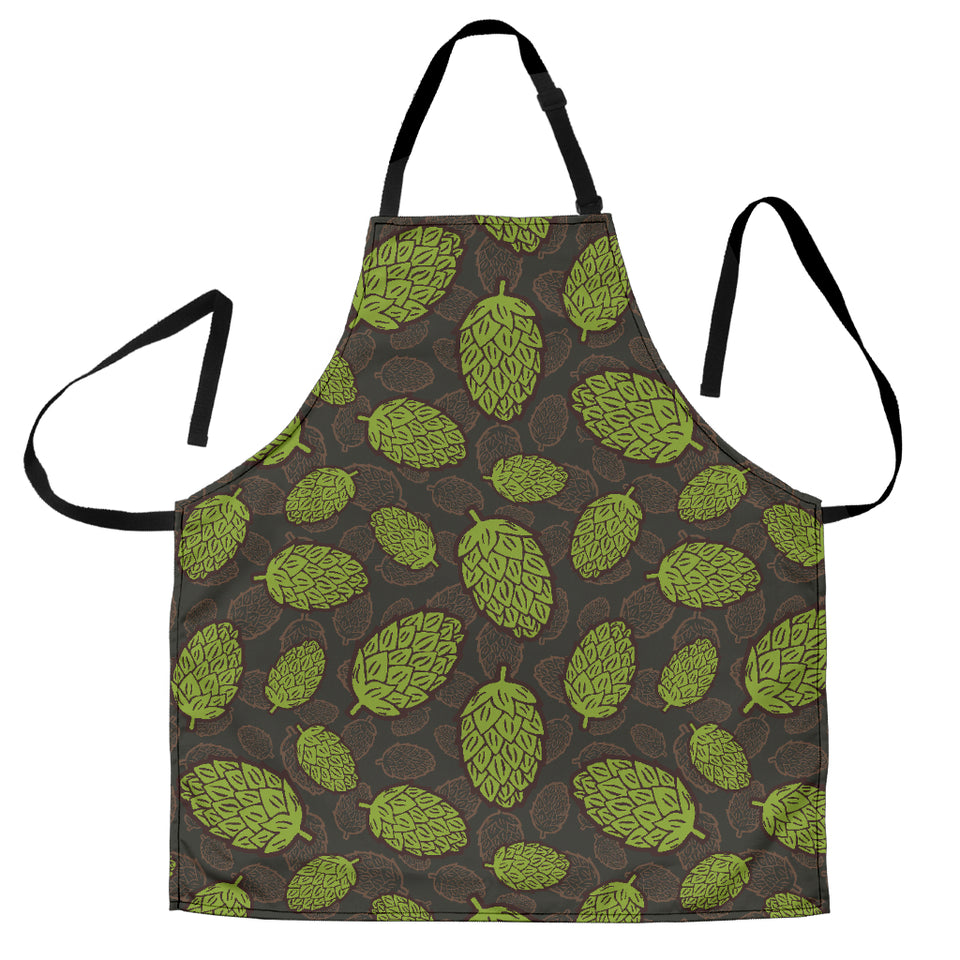 Hop Pattern Black Background Adjustable Apron
