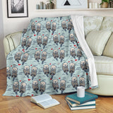 Lovely Sea Otter Pattern Premium Blanket