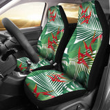 Heliconia Palm And Monstera  Leaves Pattern Universal Fit Car Seat Covers
