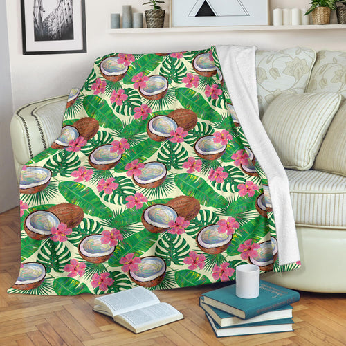 Coconut Pattern Print Design 01 Premium Blanket