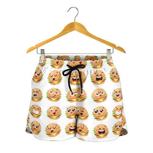 Hamburger Pattern Print Design 04 Women Shorts