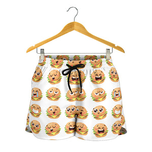 Hamburger Pattern Print Design 04 Women Shorts
