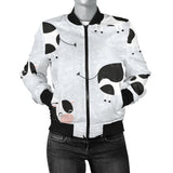 Cute Cows Pattern Women'S Bomber Jacket
