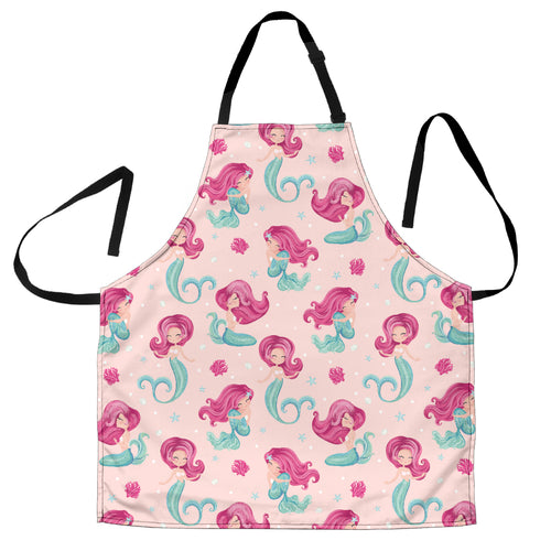 Cute Little Mermaid Pattern Adjustable Apron