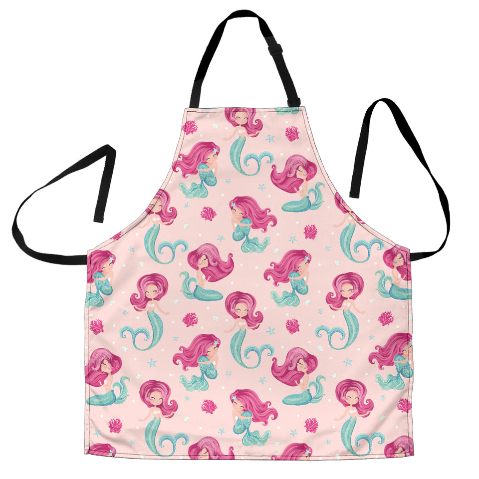 Cute Little Mermaid Pattern Adjustable Apron