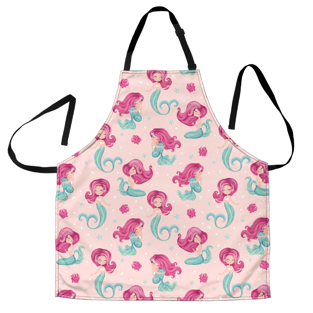 Cute Little Mermaid Pattern Adjustable Apron