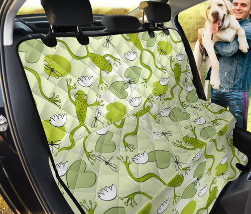Cute Frog Dragonfly Pattern Dog Car Seat Covers
