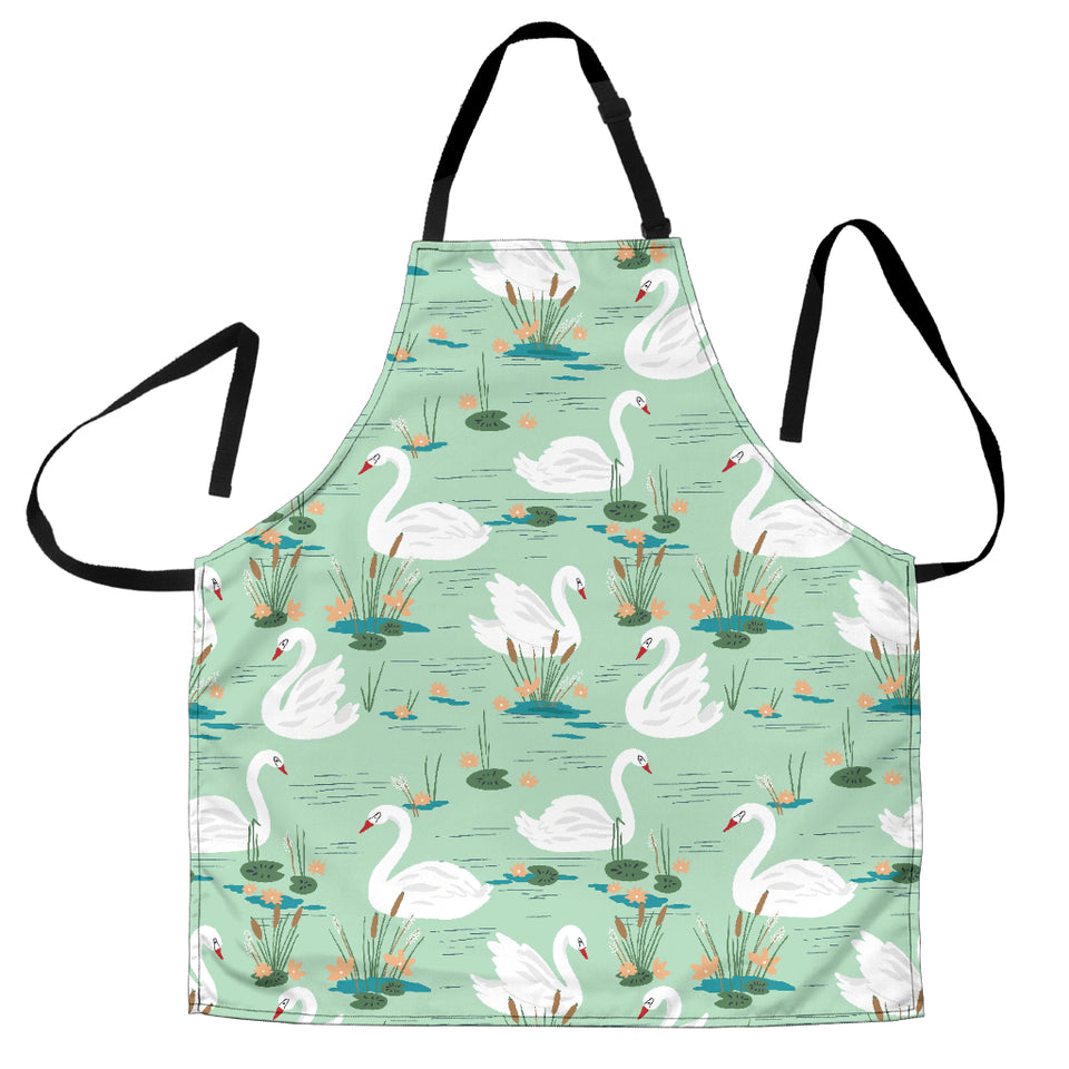 White Swan Lake Pattern Adjustable Apron