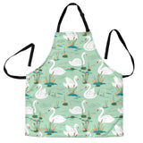 White Swan Lake Pattern Adjustable Apron