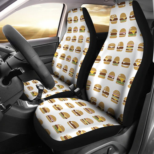 Hamburger Pattern Print Design 02 Universal Fit Car Seat Covers