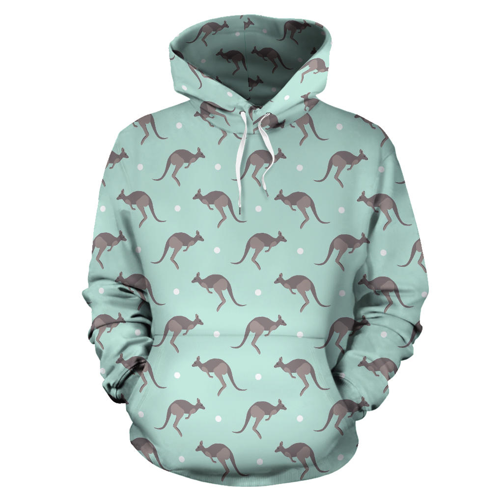 Kangaroo Pattern Background Men Women Pullover Hoodie