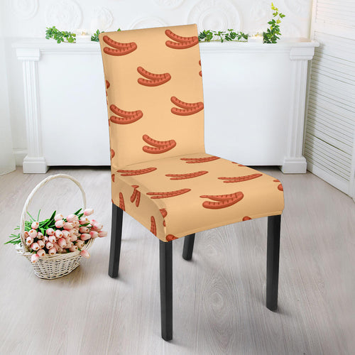 Sausage Pattern Print Design 03 Dining Chair Slipcover