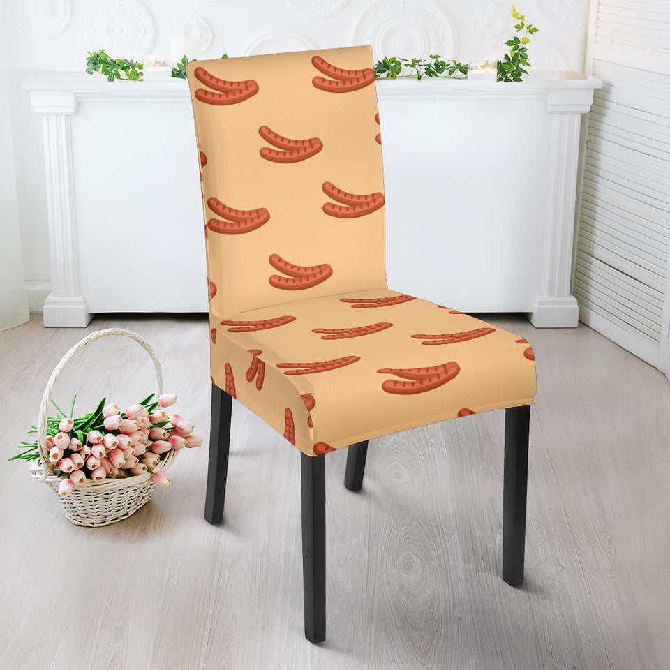 Sausage Pattern Print Design 03 Dining Chair Slipcover