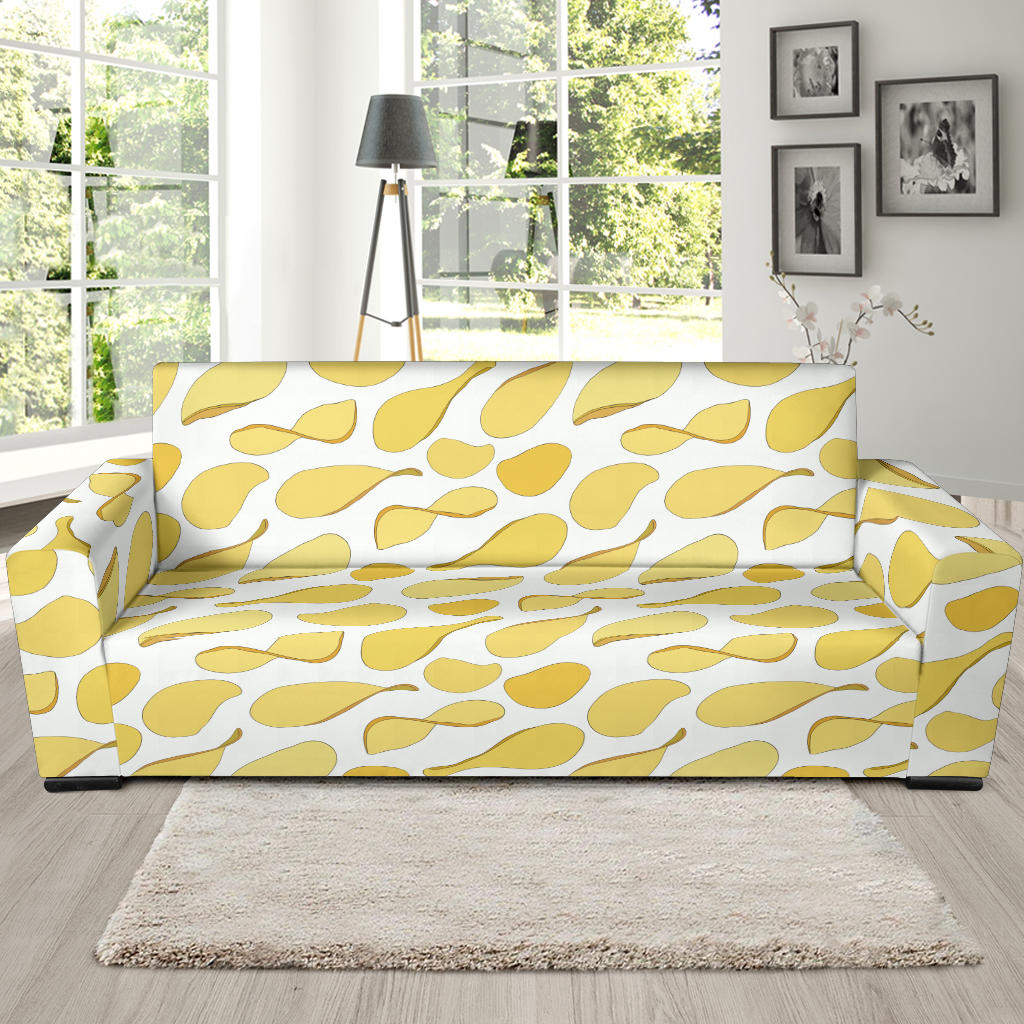 Potato Chips Pattern Print Design 02  Sofa Slipcover