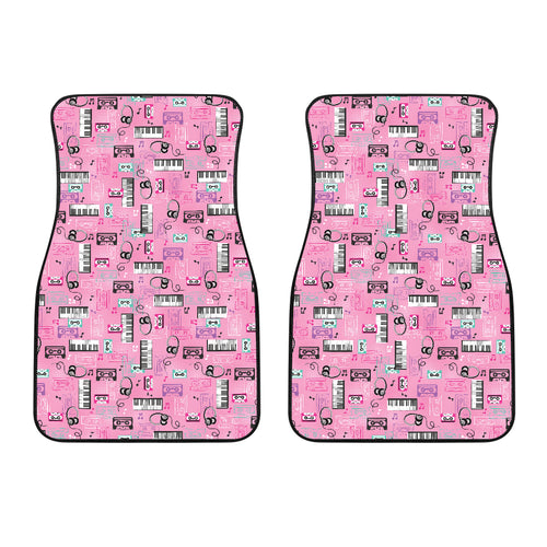 Piano Pattern Print Design 01 Front Car Mats