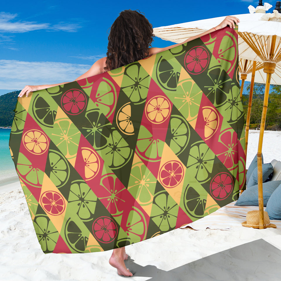 Cool Geometric Lime Pattern Sarong