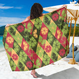 Cool Geometric Lime Pattern Sarong