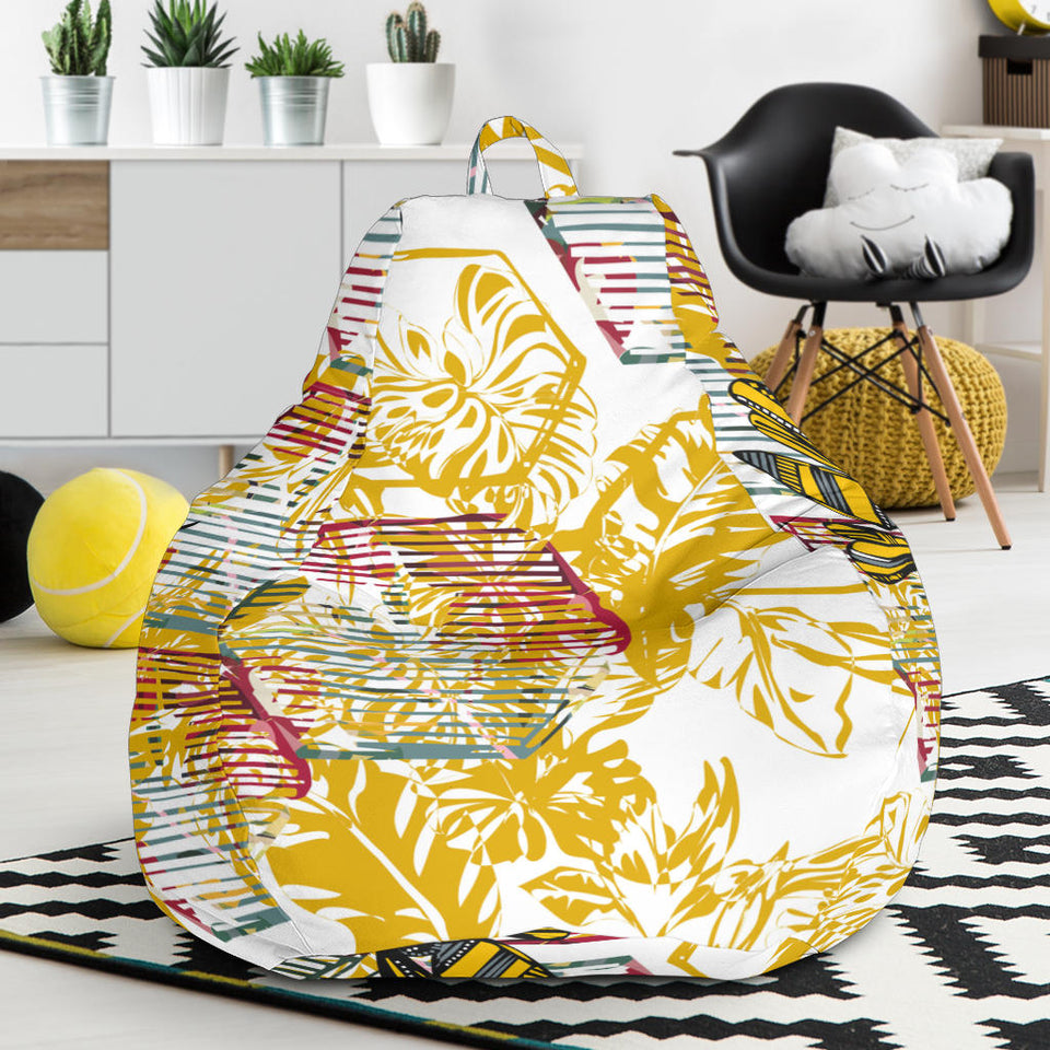 Cool Bee Honeycomb Leaves Pattern Bean Bag Cover