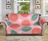 Grapefruit leaves flower pink background Sofa Cover Protector