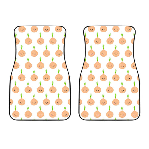 Cute Onions Smiling Faces Front Car Mats