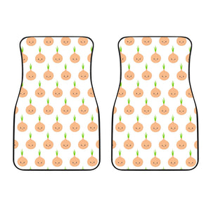 Cute Onions Smiling Faces Front Car Mats