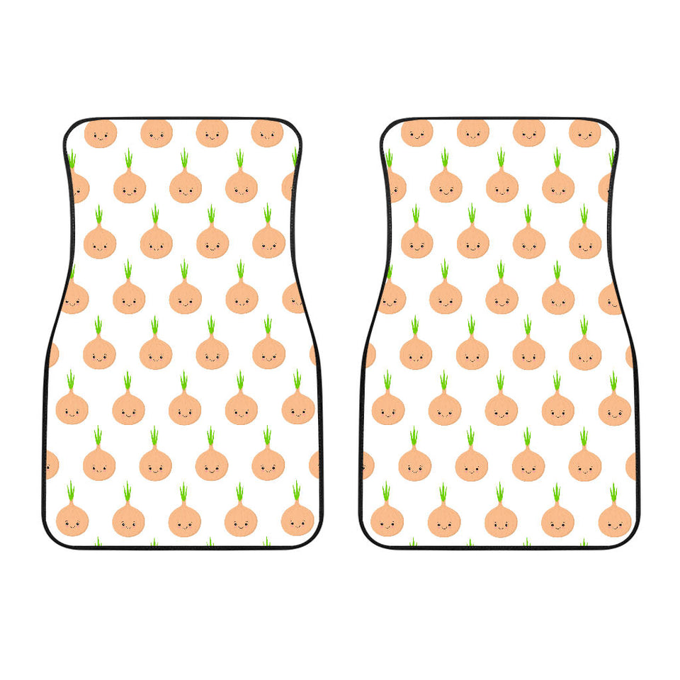 Cute Onions Smiling Faces Front Car Mats