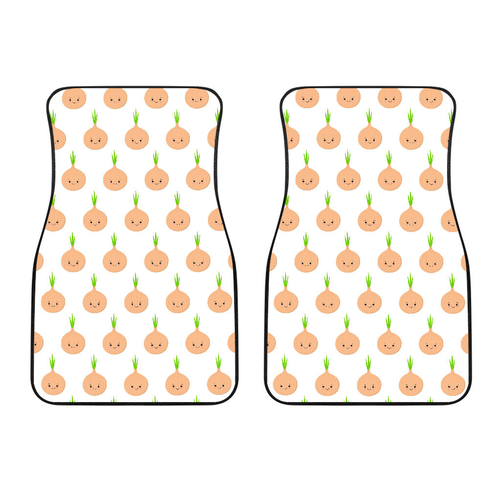 Cute Onions Smiling Faces Front Car Mats
