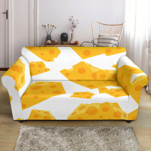 Cheese Slice Pattern Loveseat Couch Slipcover