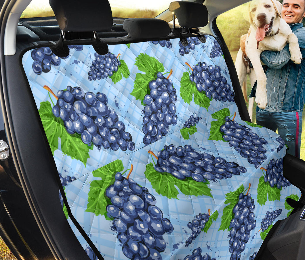 Watercolor Grape Pattern Dog Car Seat Covers