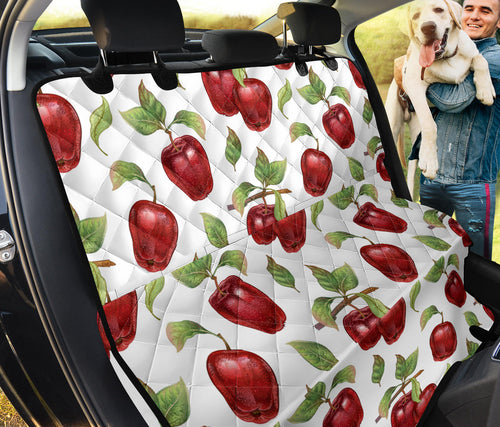 Red Apples Pattern Dog Car Seat Covers