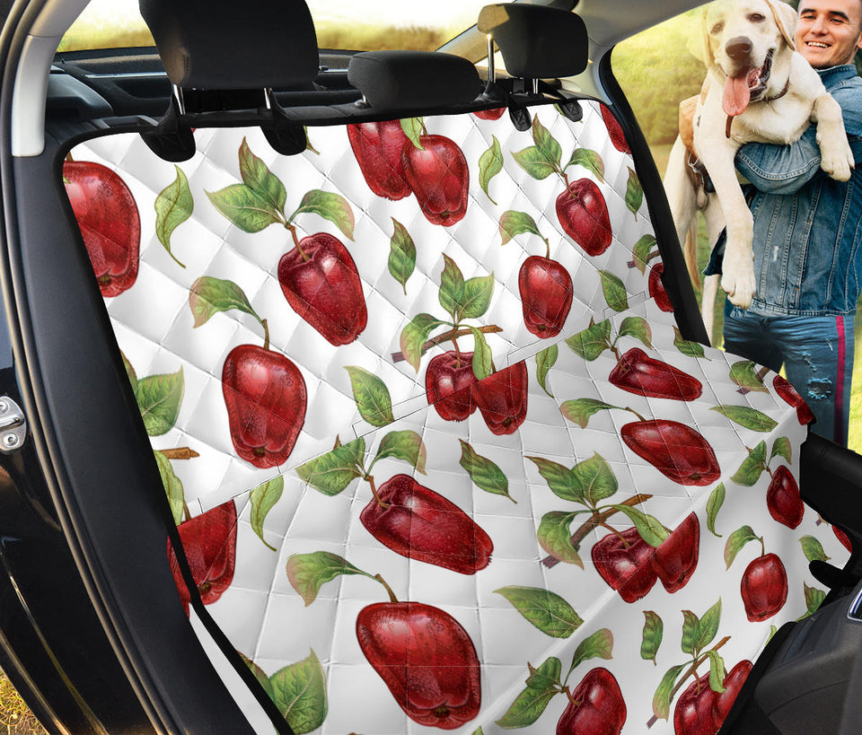 Red Apples Pattern Dog Car Seat Covers