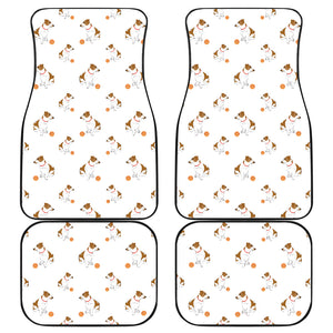 Jack Russel Pattern Print Design 05 Front and Back Car Mats