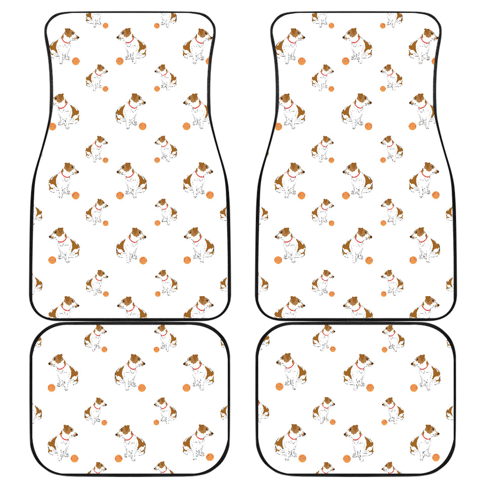 Jack Russel Pattern Print Design 05 Front and Back Car Mats