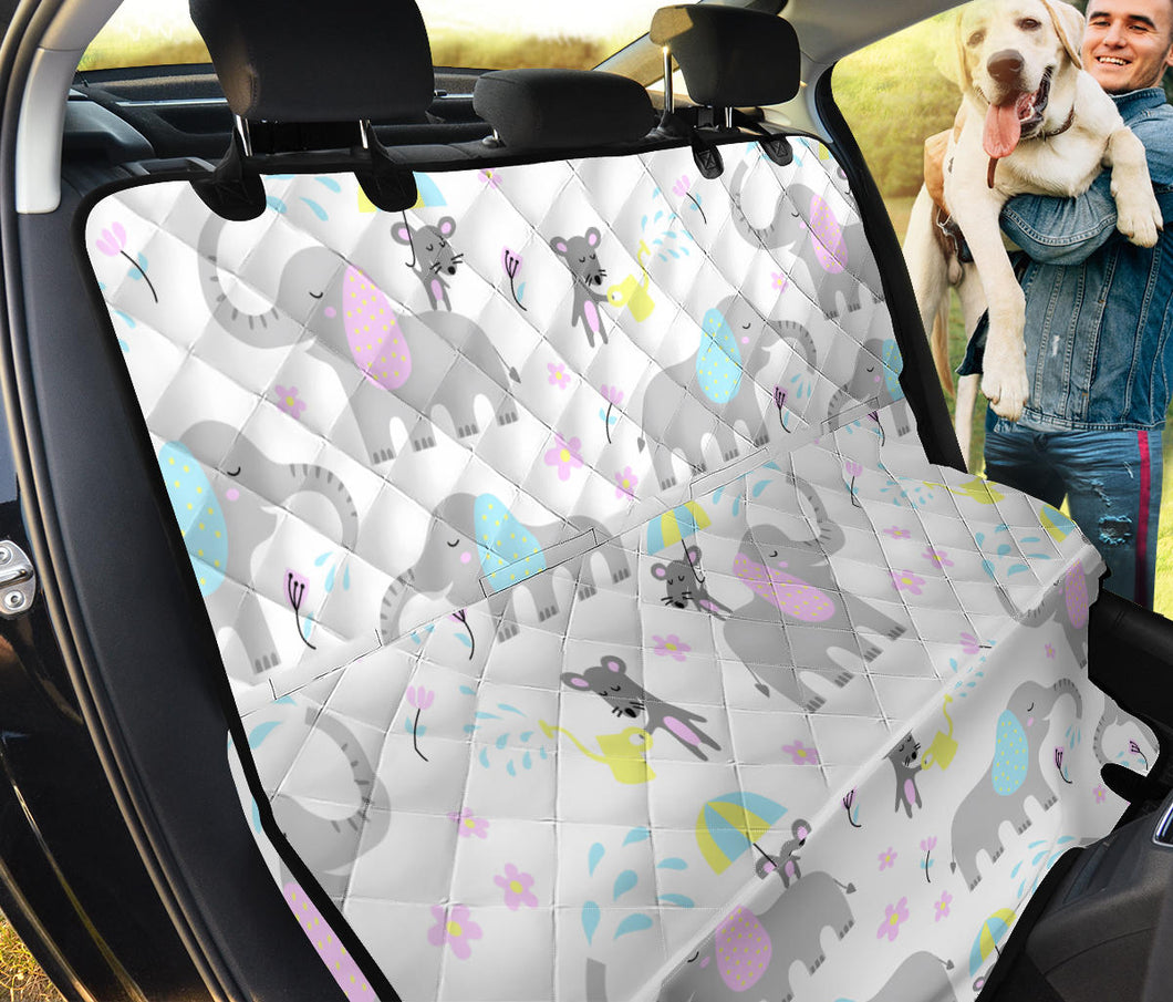 Cute Elephant Mouse Pattern Dog Car Seat Covers